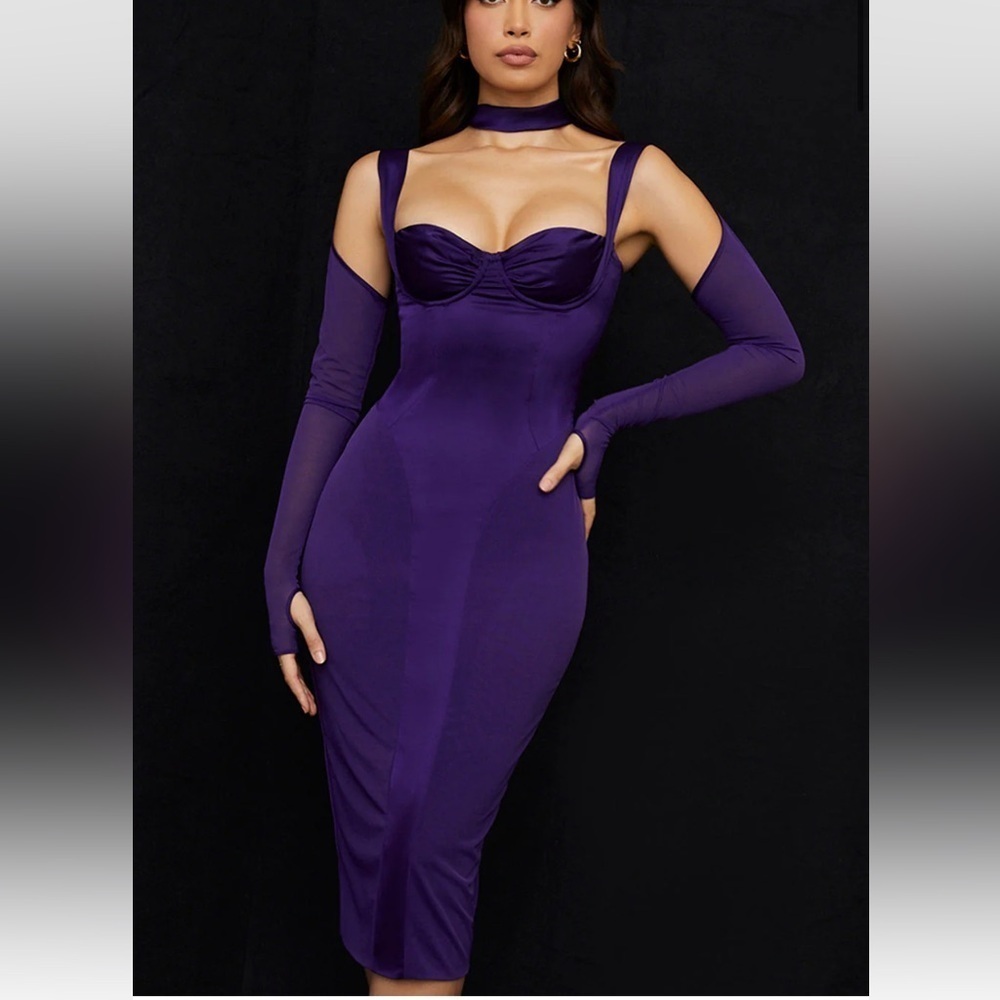 House of CB Grape Talika Midi Dress - Medium - Picture 4 of 8